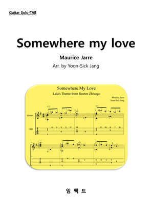 Book cover for Somewhere, My Love