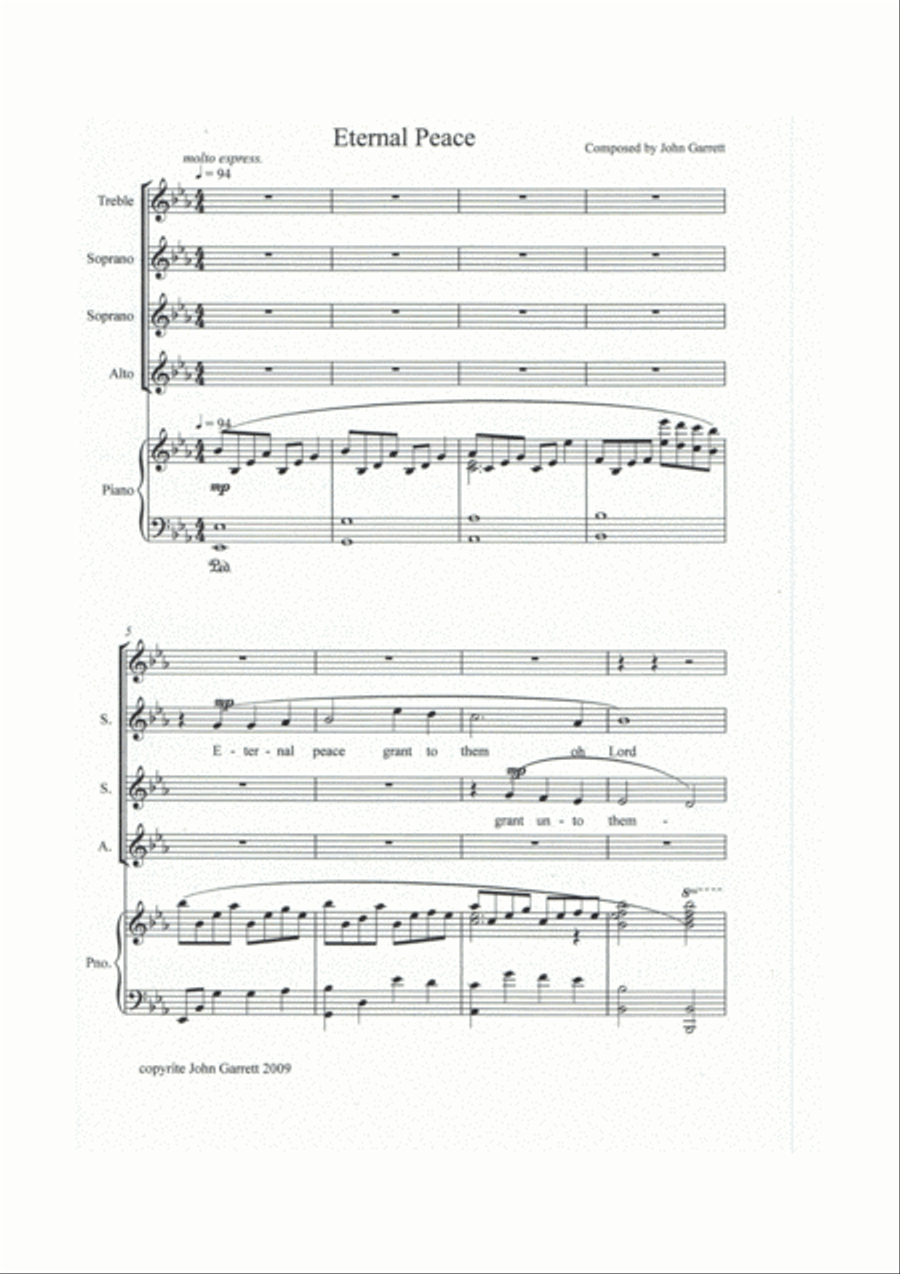 Eternal Peace Eternal Peace Choir scores gallery preview page 2