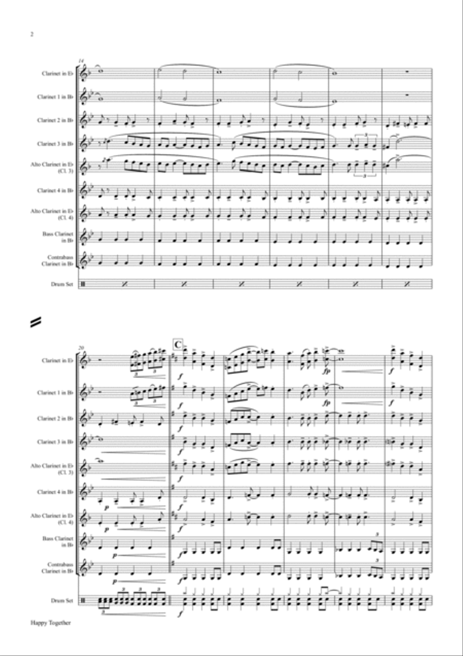 Happy Together Woodwind Ensemble scores gallery preview page 2