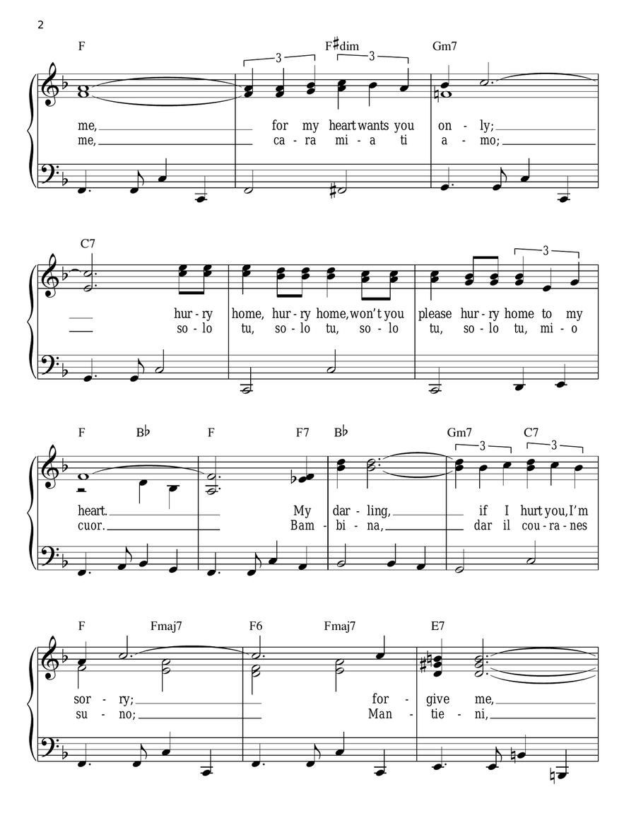 Return To Me Easy Piano scores gallery preview page 2