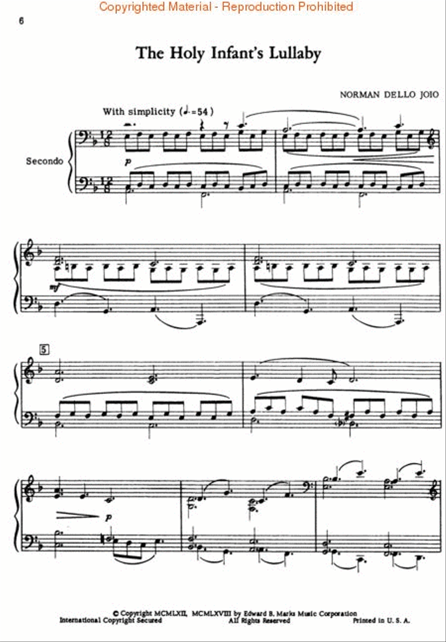 Christmas Music for Duet 1 Piano, 4-Hands scores gallery preview page 2