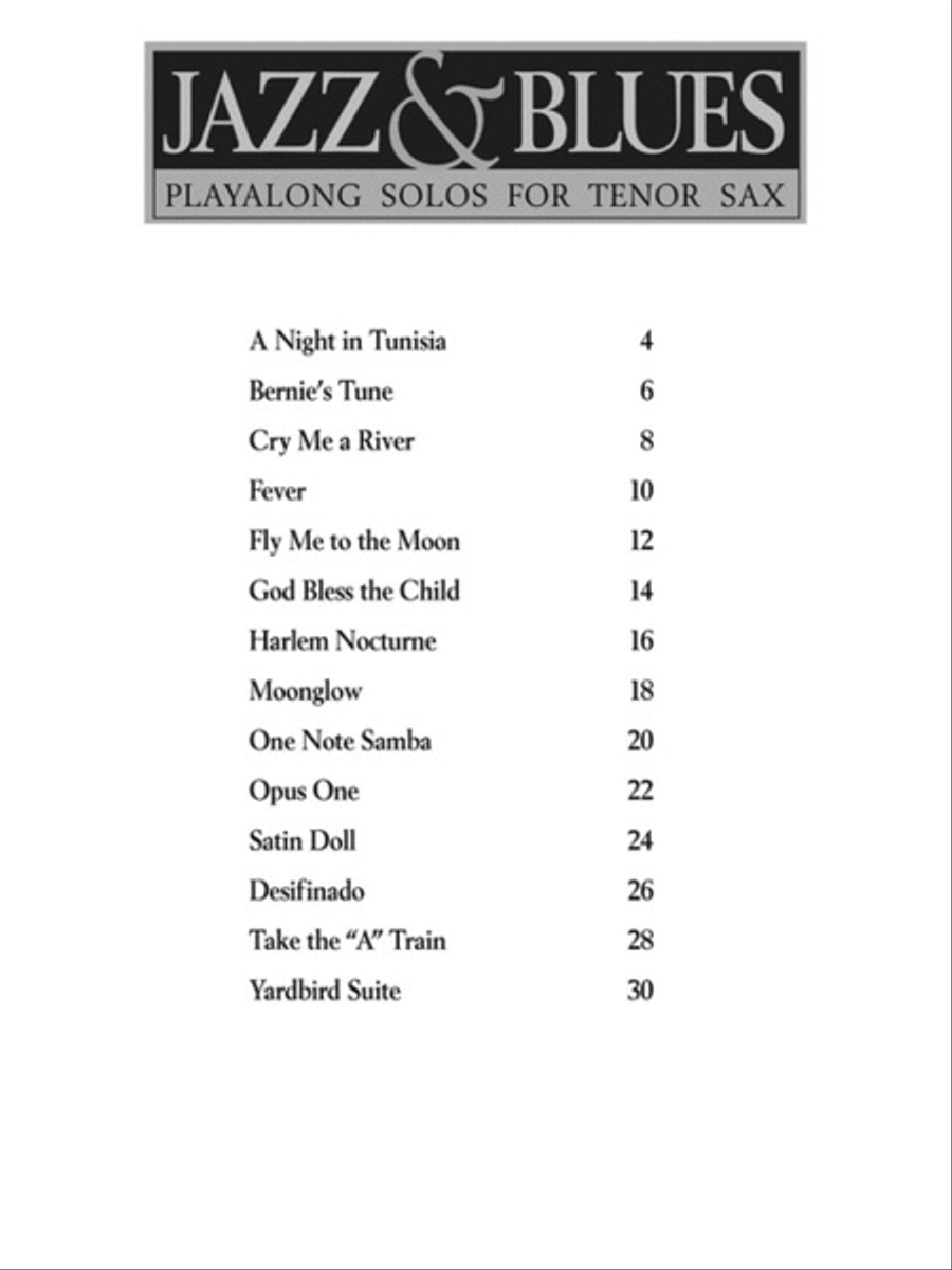 Jazz & Blues Tenor Saxophone scores gallery preview page 2