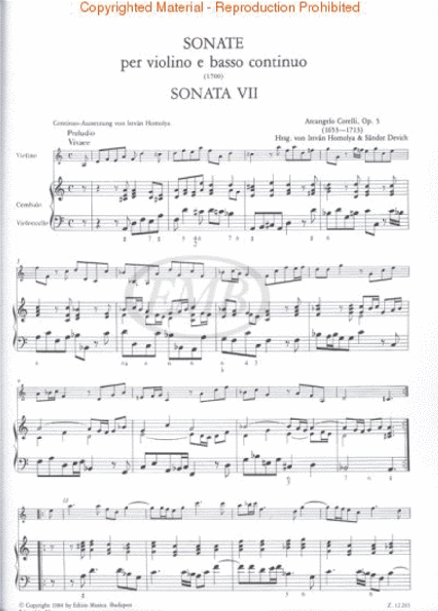 12 Sonatas for Violin and Basso Continuo, Op. 5 – Volume 2 Violin Solo scores gallery preview page 2