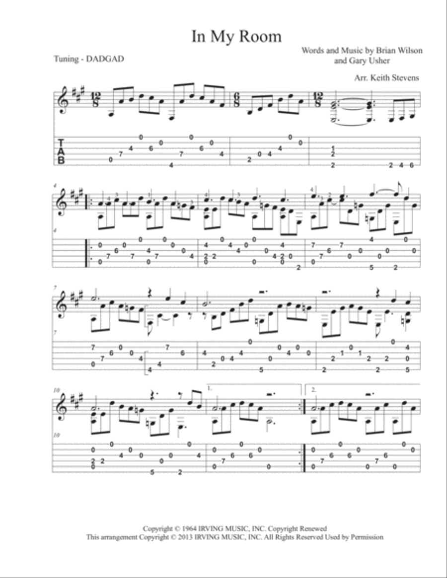 In My Room Electric Guitar scores gallery preview page 3