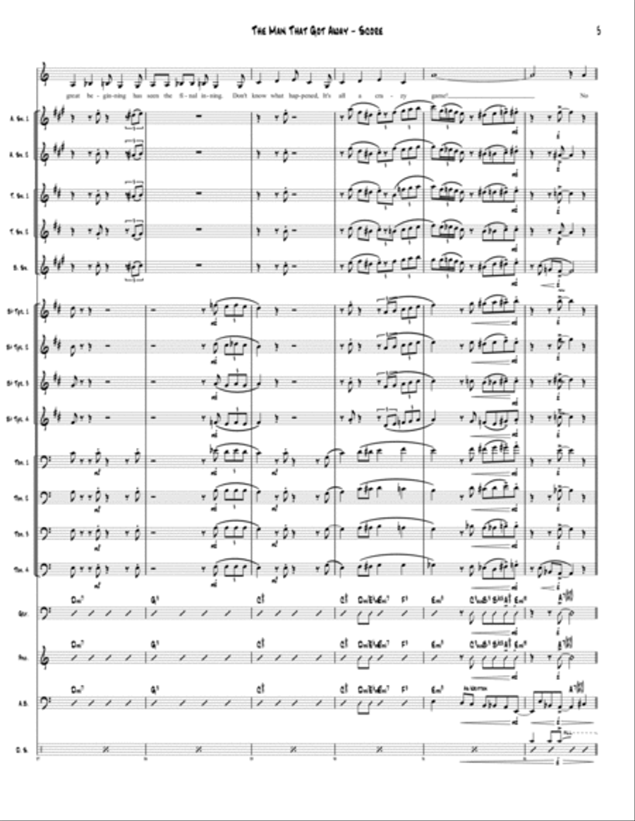 The Man That Got Away The Man That Got Away Jazz Ensemble scores gallery preview page 6