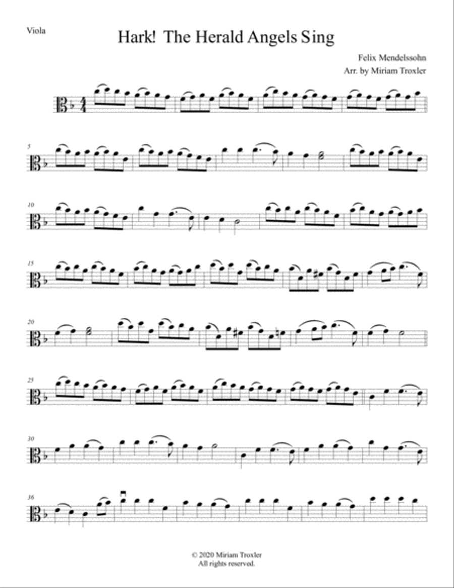 Traditional Christmas Carols for Solo Viola Viola Solo scores gallery preview page 5