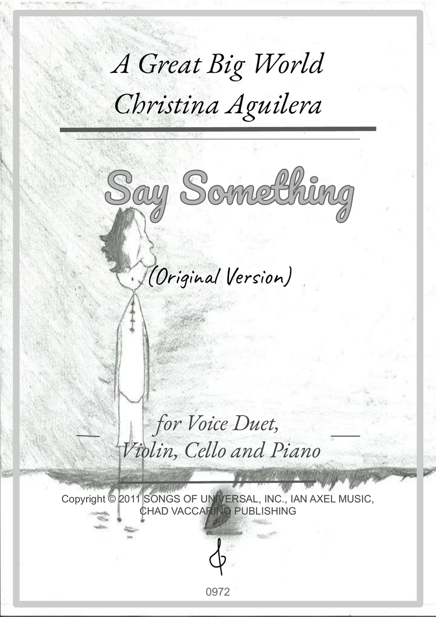 Say Something Piano Trio scores gallery preview page 1