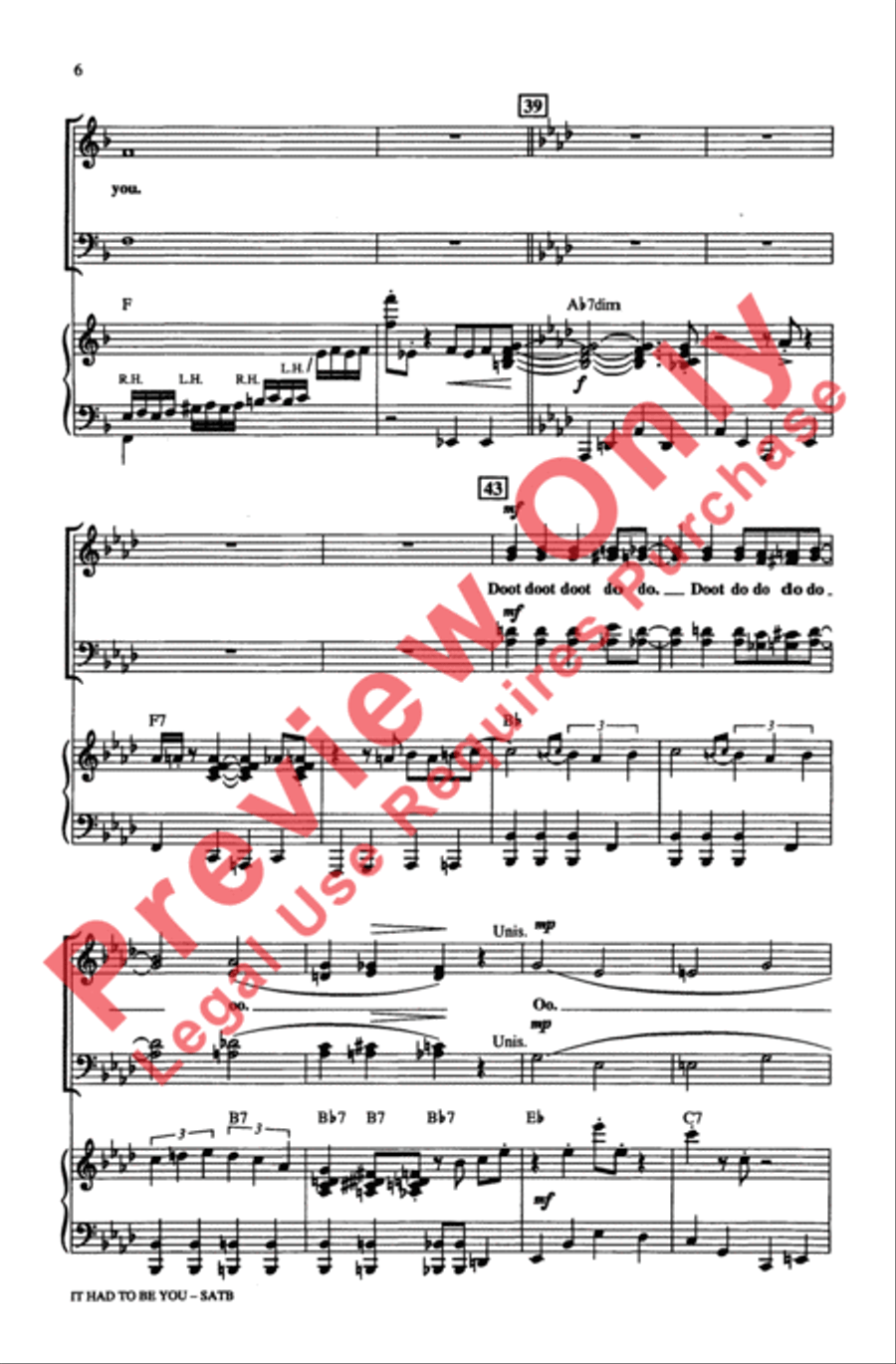 It Had to Be You 4-Part scores gallery preview page 6