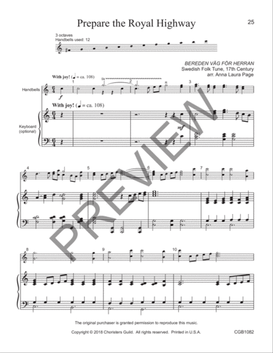 Glory in the Highest Handbell Choir scores gallery preview page 8