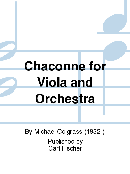 Chaconne For Viola And Orchestra
