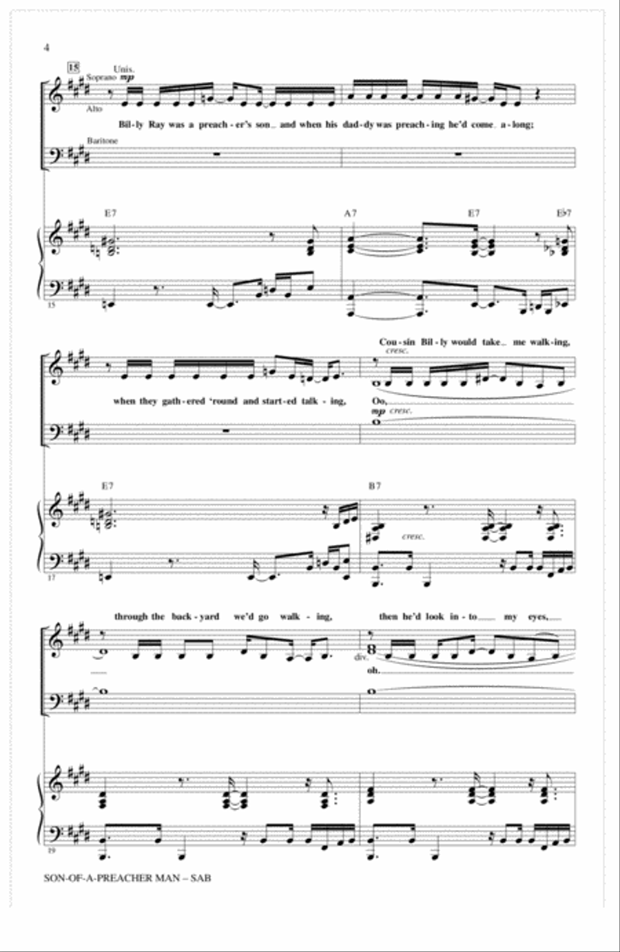 Son-Of-A-Preacher Man (arr. Mac Huff) 3-Part scores gallery preview page 3