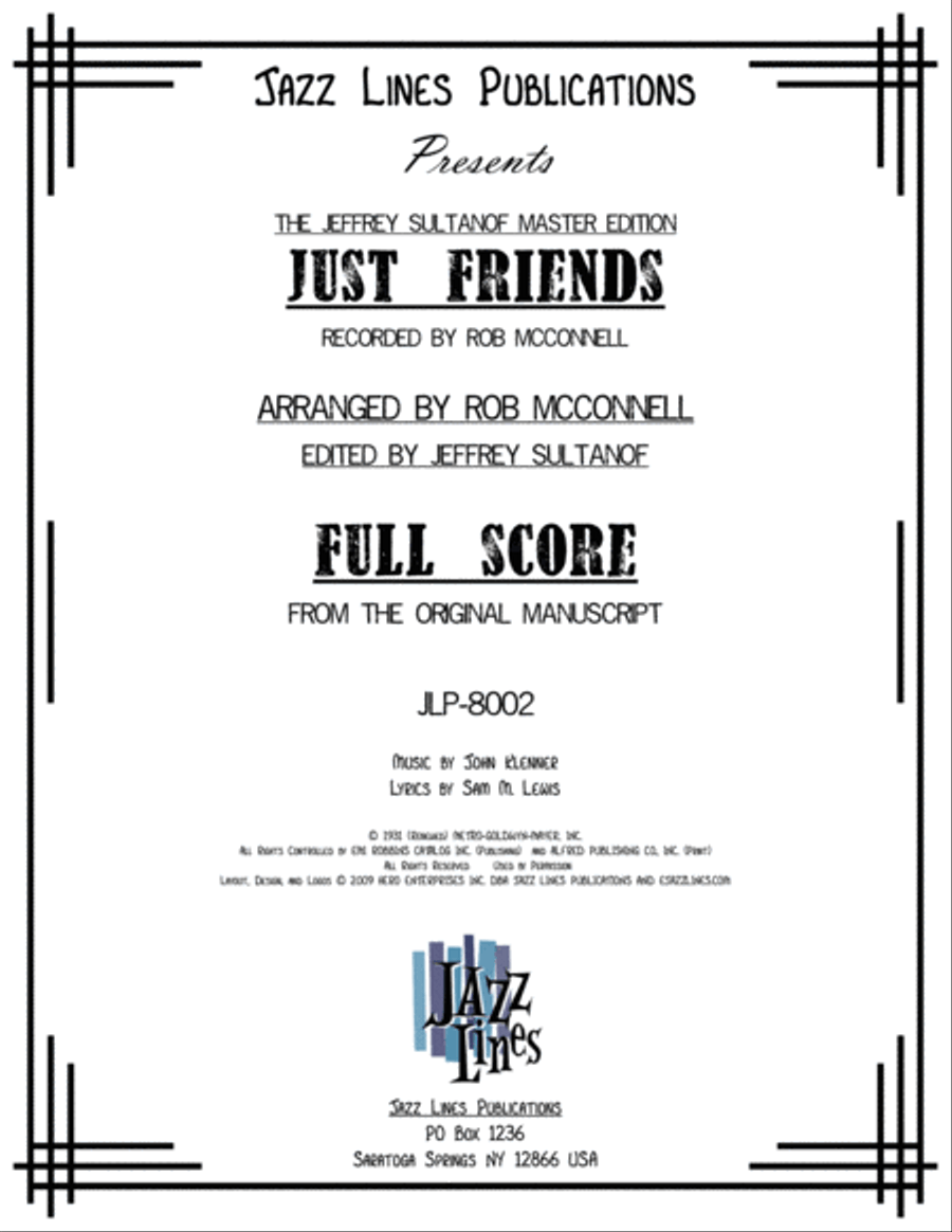 Just Friends Big Band scores gallery preview page 1
