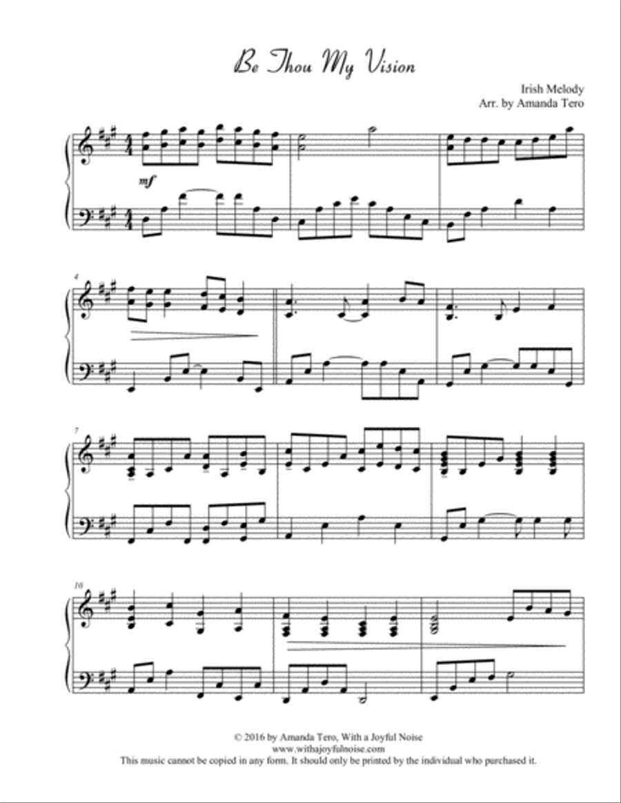 Be Thou My Vision Be Thou My Vision Piano Solo scores gallery preview page 3