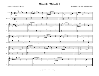 Book cover for Minuet In F Major, K. 2