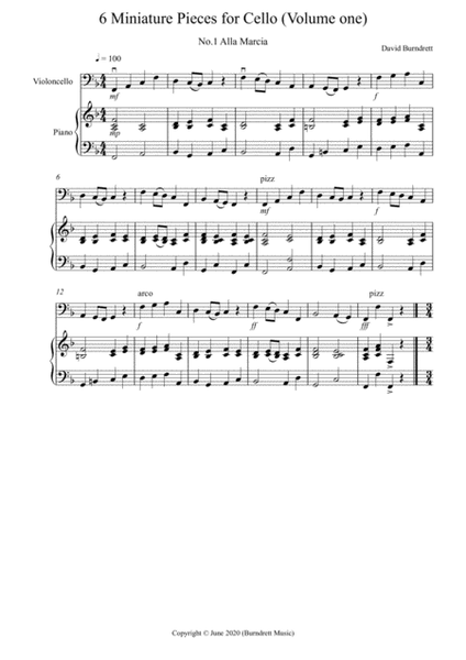 6 Miniature Pieces for Cello and Piano (volume one) image number null