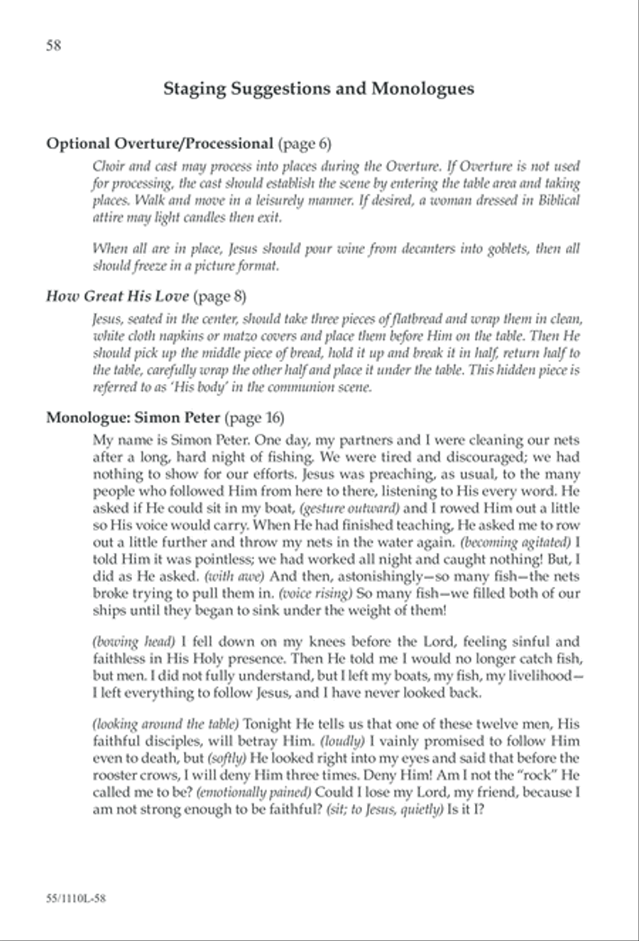 The Living Last Supper 4-Part scores gallery preview page 59