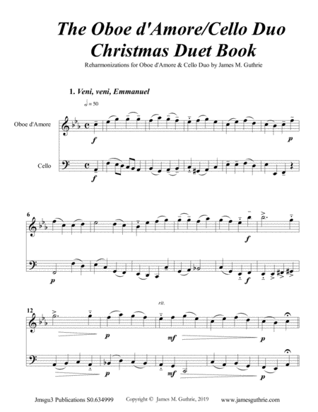 The Oboe d'Amore & Cello Duo Christmas Duet Book image number null