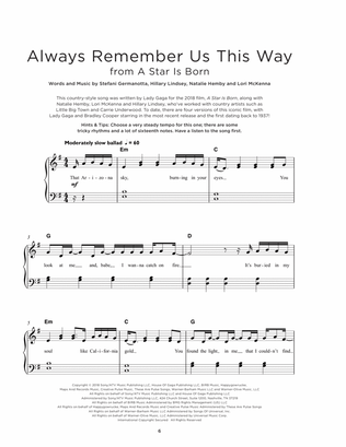 Always Remember Us This Way (from A Star Is Born)