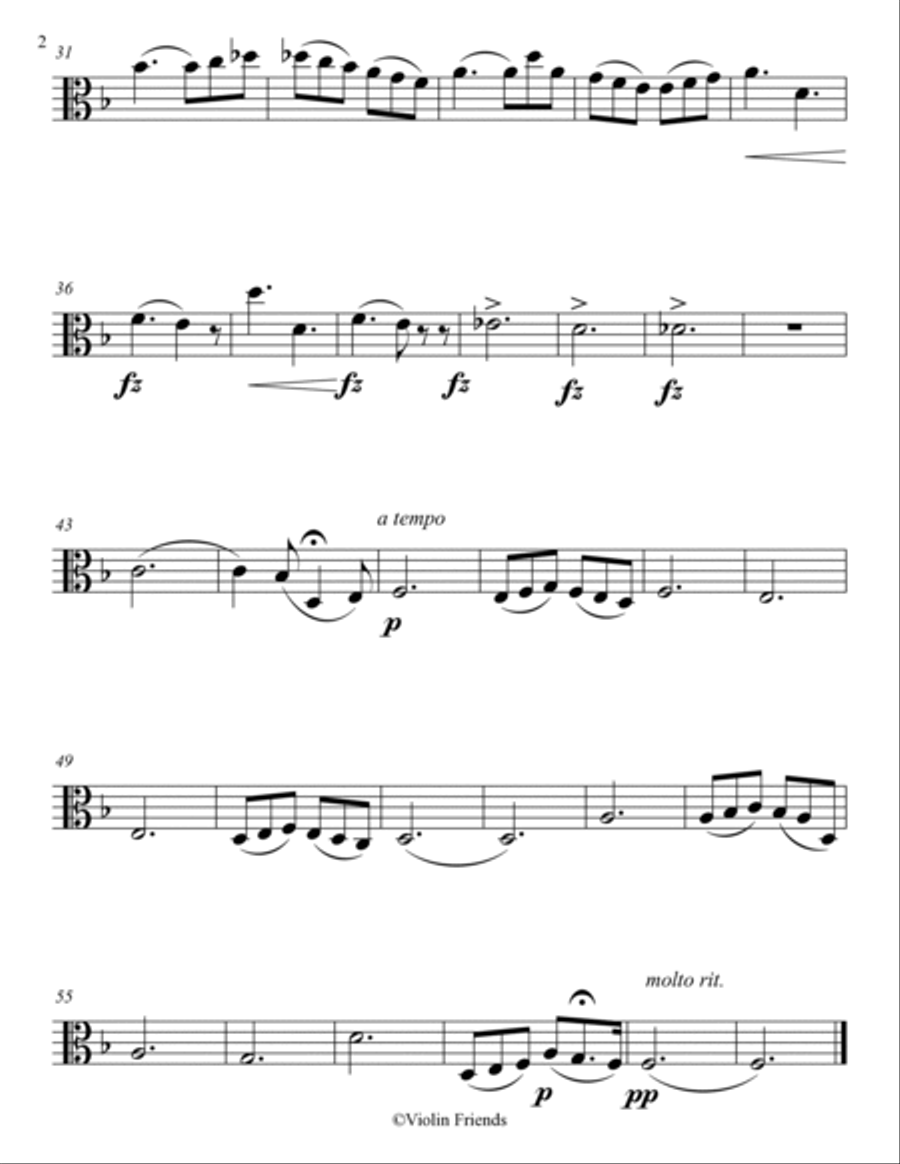 Concertino by Leo Portnoff Op.13 arr.for Viola and Piano Chamber Music scores gallery preview page 5