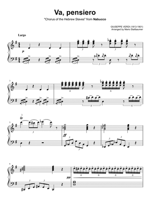 Va, pensiero ("Chorus of the Hebrew Slaves" from Nabucco) - Piano Solo