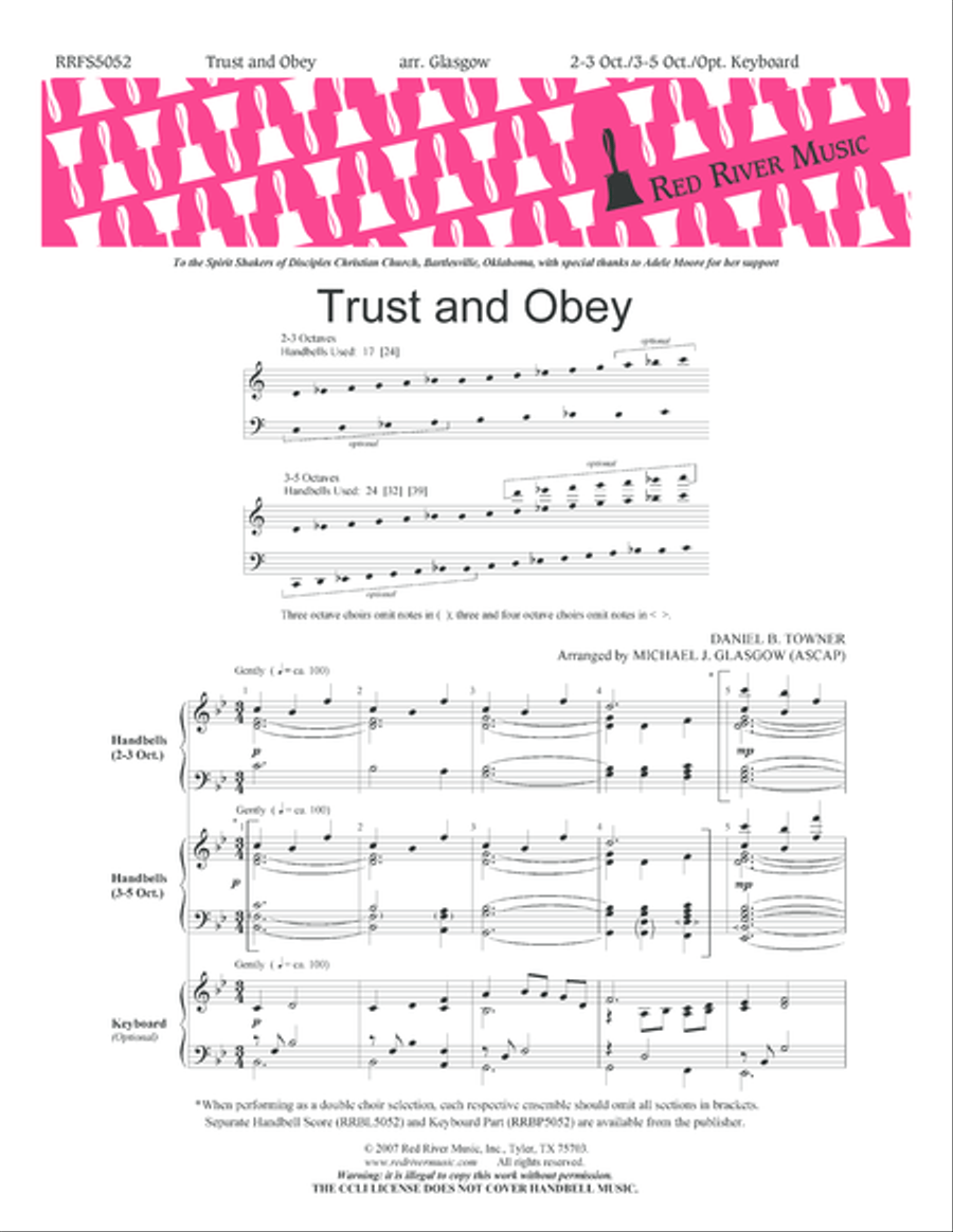 Trust and Obey 5-Octaves scores gallery preview page 1