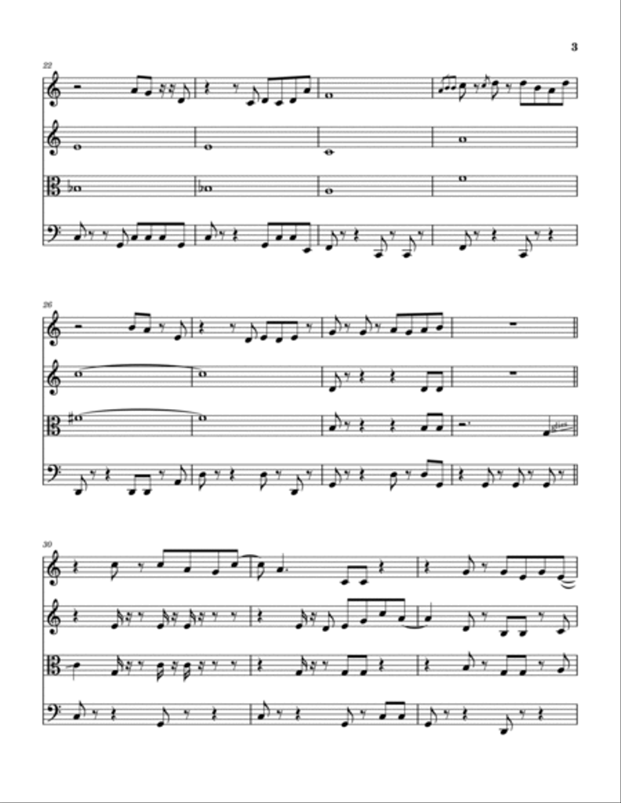 Winchester Cathedral String Quartet scores gallery preview page 4