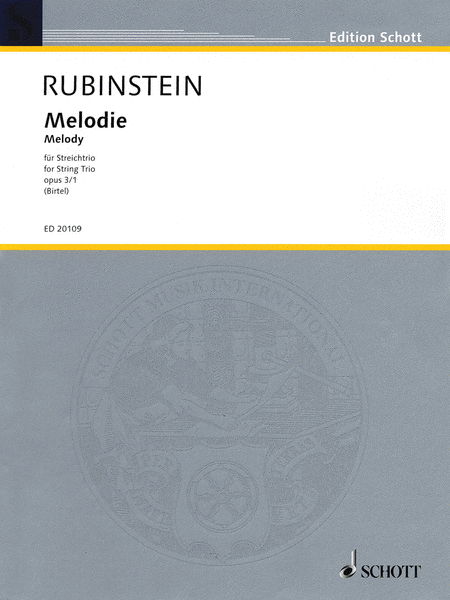 Anton Rubinstein: Melodie For String Trio Op. 3, No. 1