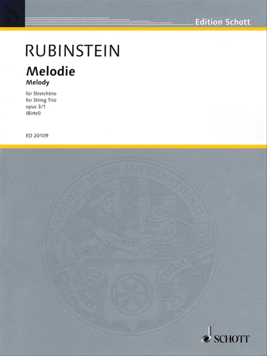 Melodie for String Trio Op. 3, No. 1 String Trio scores gallery preview page 1