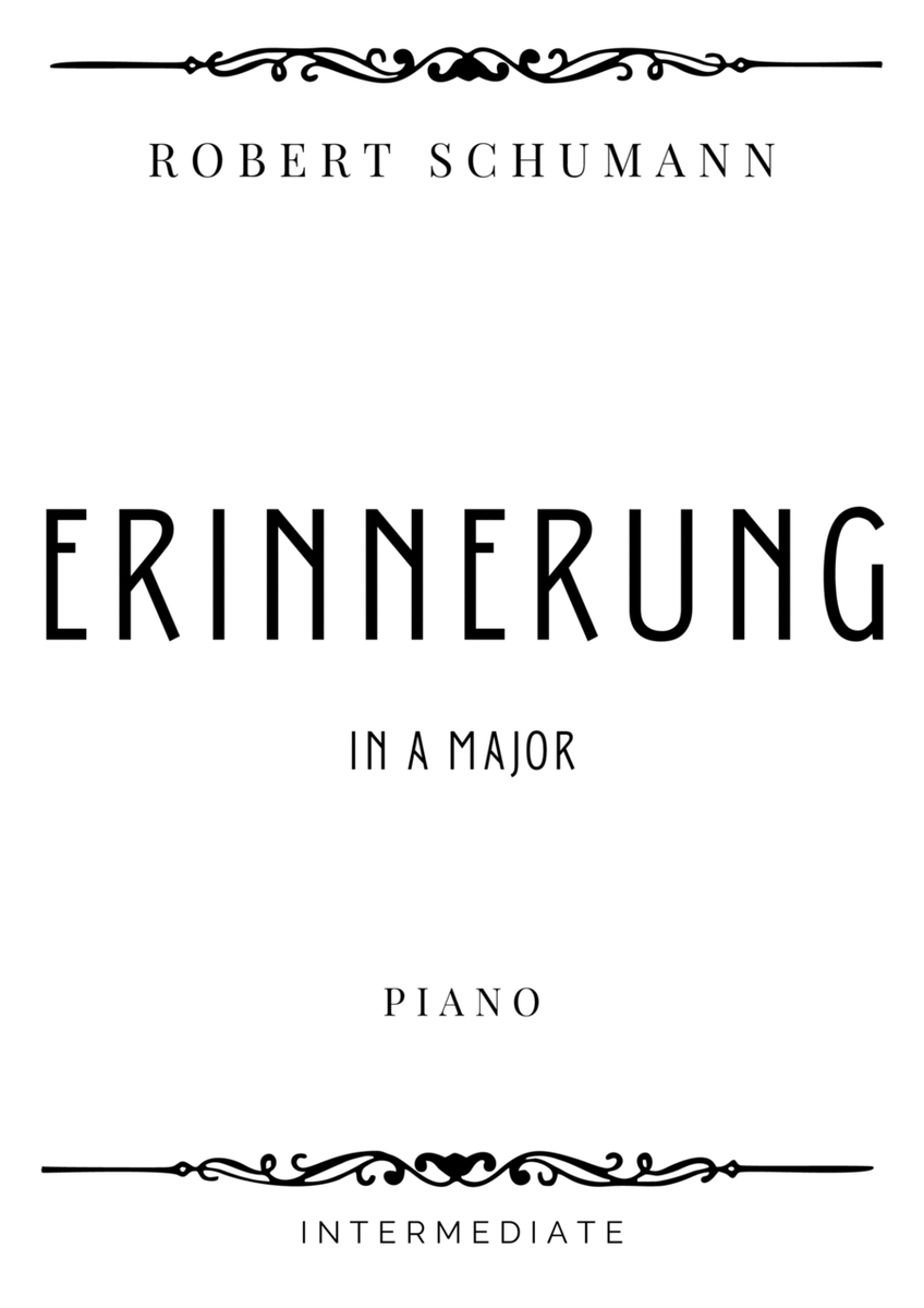 Schumann - Erinnerung in A Major - Intermediate image number null