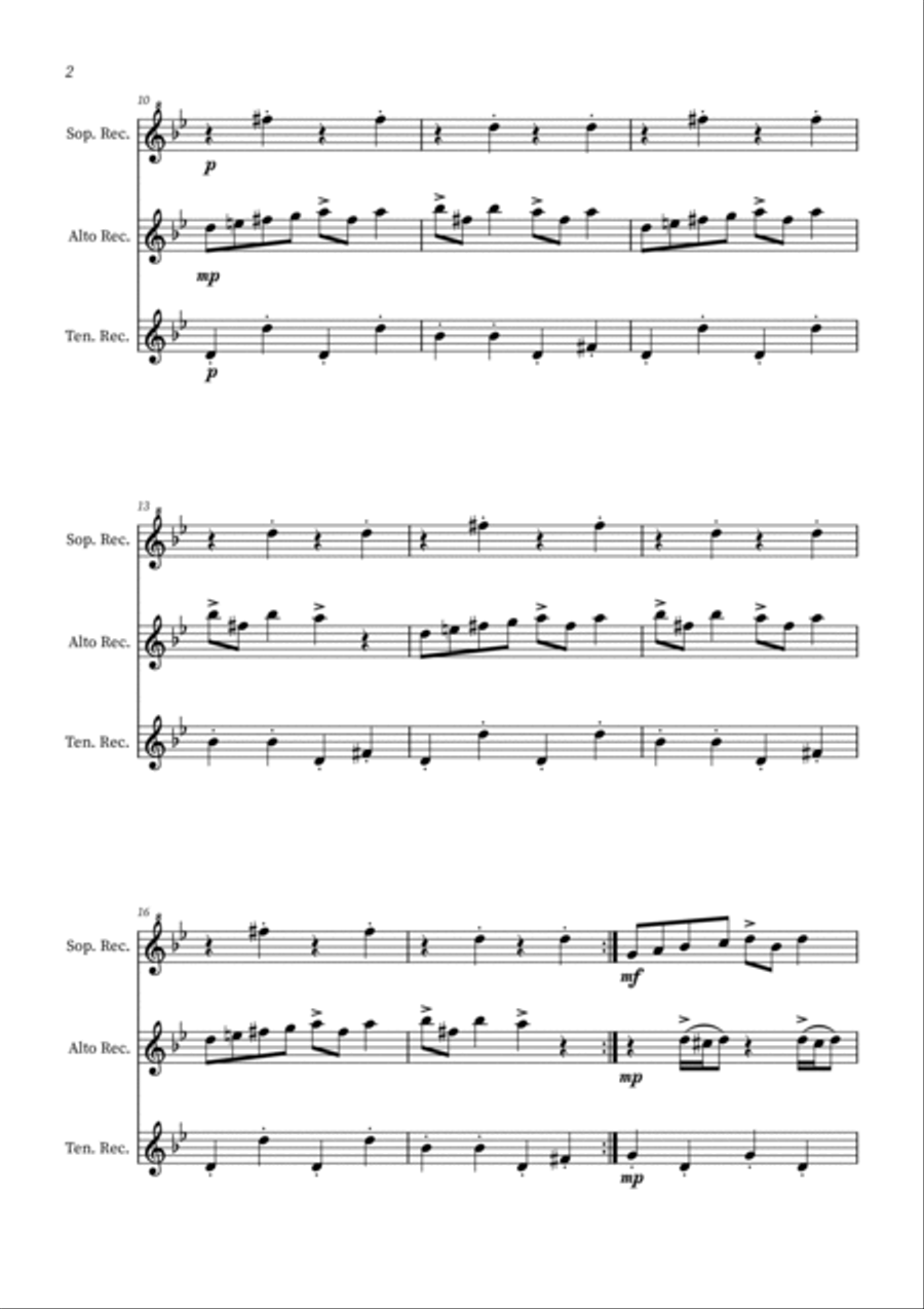 In The Hall Of The Mountain King - Recorder Trio Soprano Recorder scores gallery preview page 2