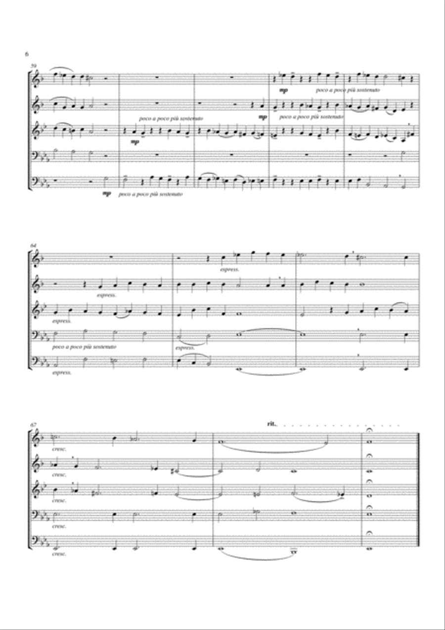 The Son of God is Come To Earth Brass Quintet scores gallery preview page 6