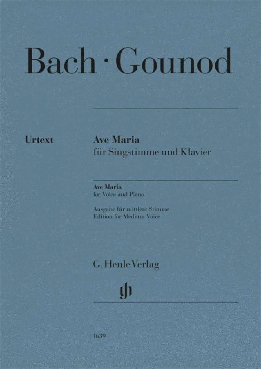 Ave Maria (Johann Sebastian Bach) Medium Voice scores gallery preview page 1