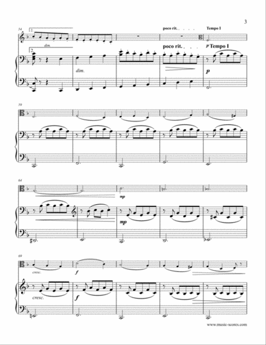 Sleeping Beauty Waltz - Viola and Piano Piano scores gallery preview page 3