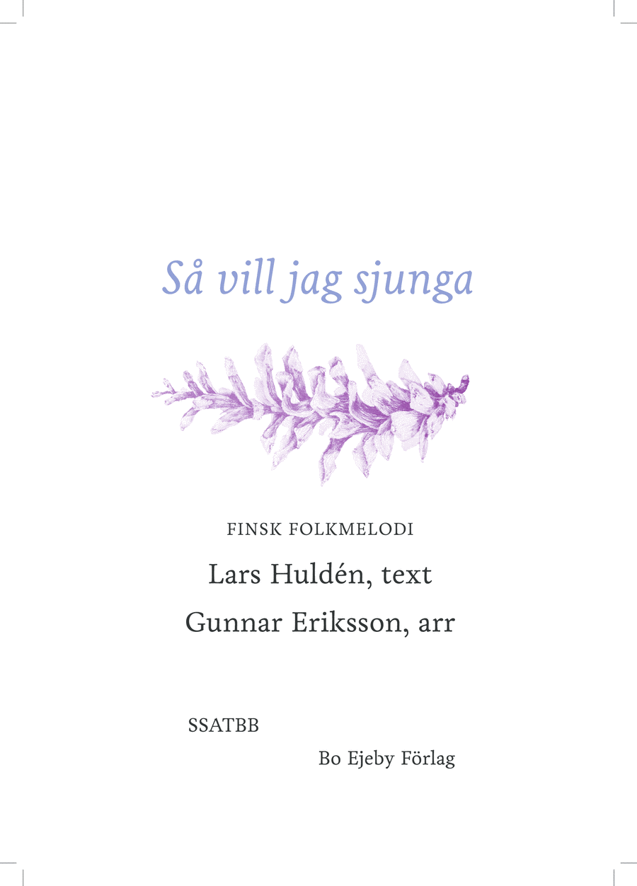 Så vill jag sjunga 4-Part scores gallery preview page 1