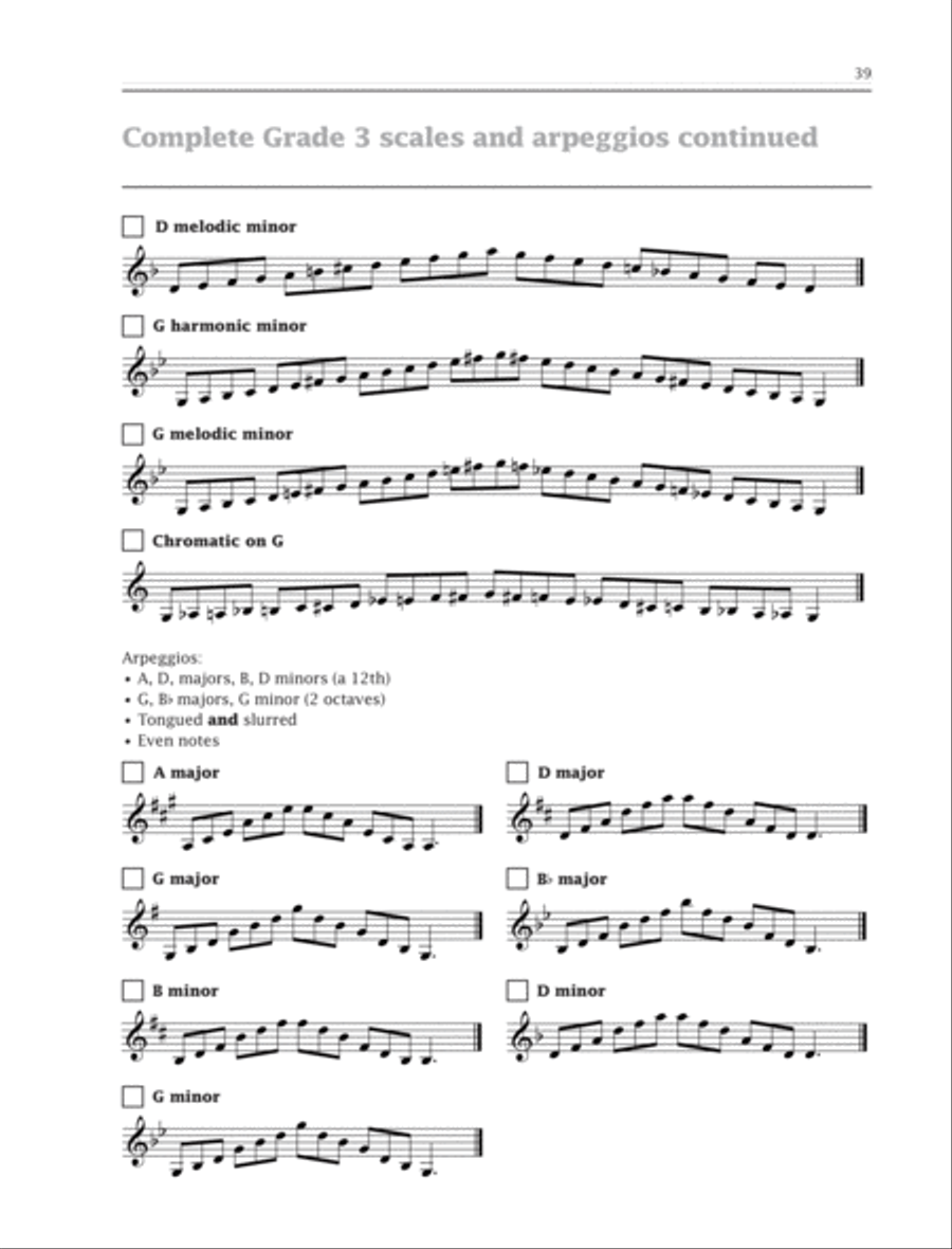 Improve Your Scales! Clarinet, Grades 1-3 Clarinet scores gallery preview page 4
