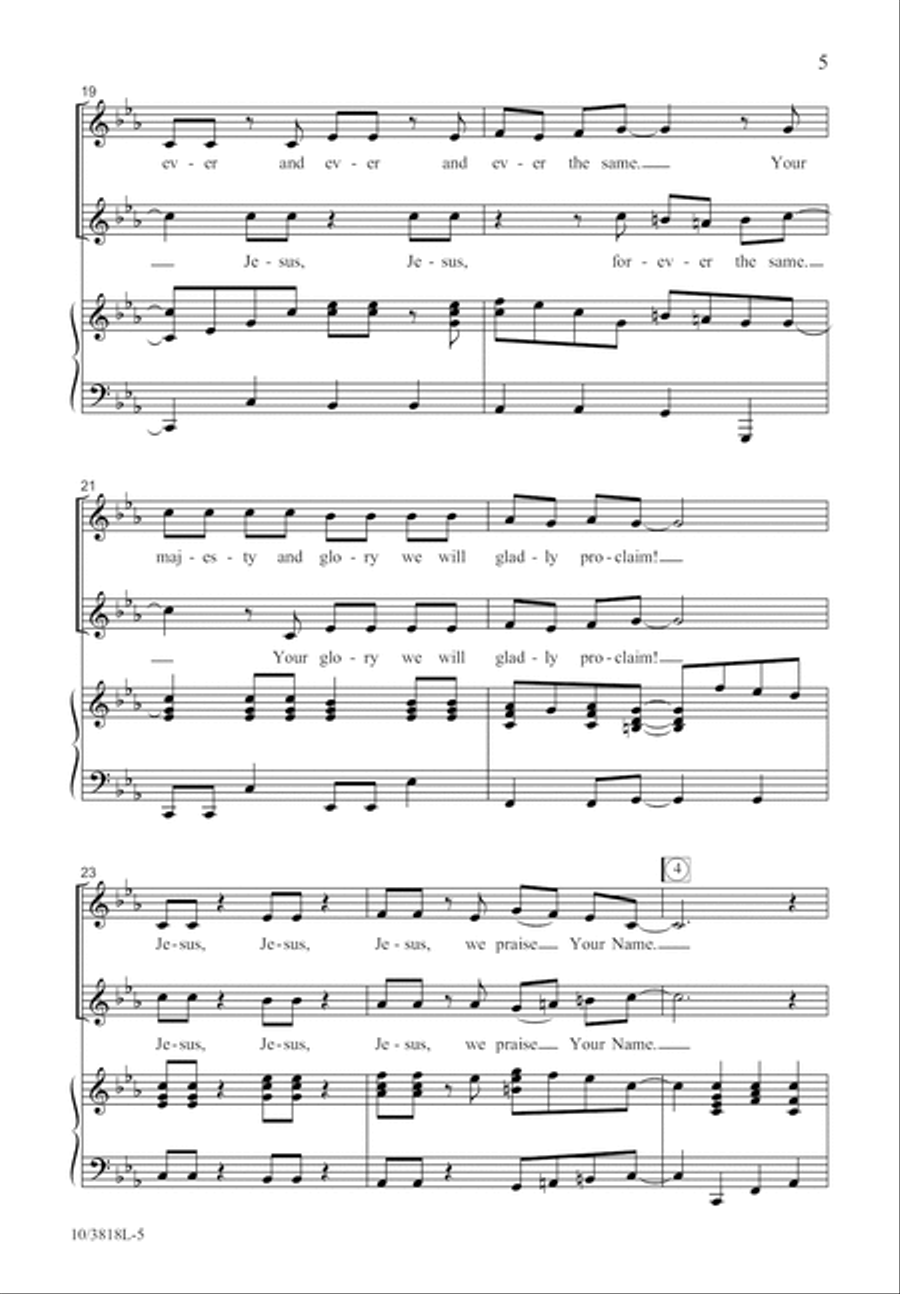 We Praise Your Name Unison Choir scores gallery preview page 5