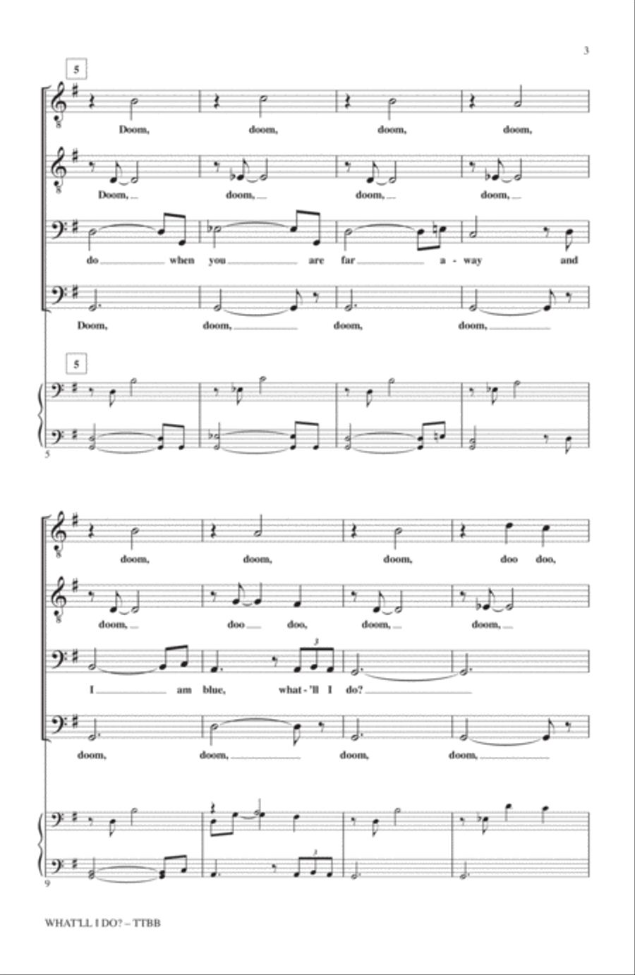 What'll I Do What'll I Do TTBB scores gallery preview page 2