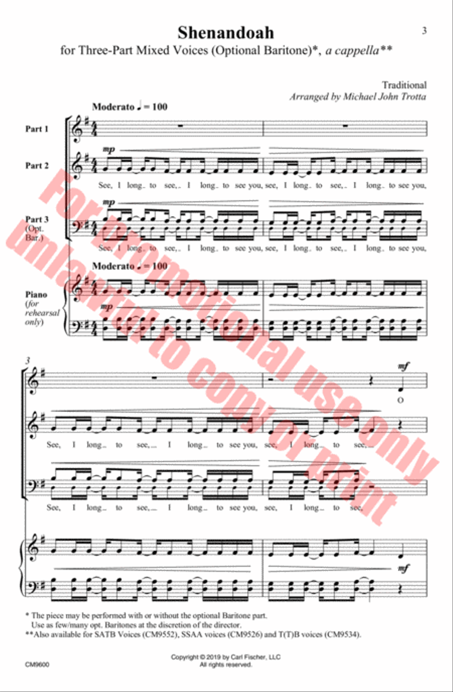 Shenandoah Choir scores gallery preview page 4
