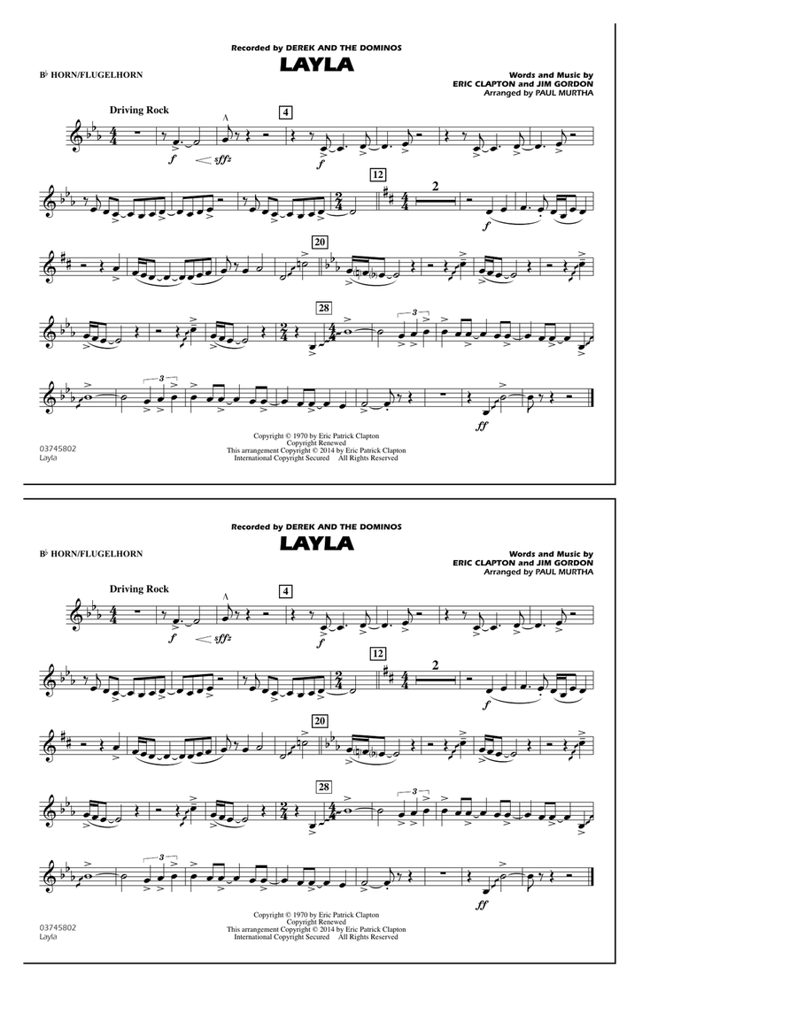 Layla - Bb Horn/Flugelhorn