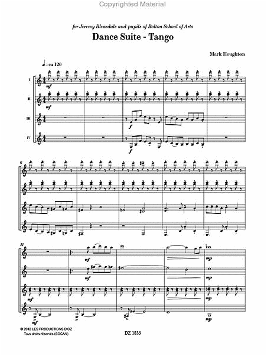 Dance Suite - Tango Guitar Ensemble scores gallery preview page 2