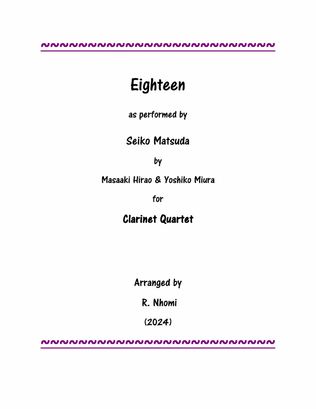 Book cover for Eighteen