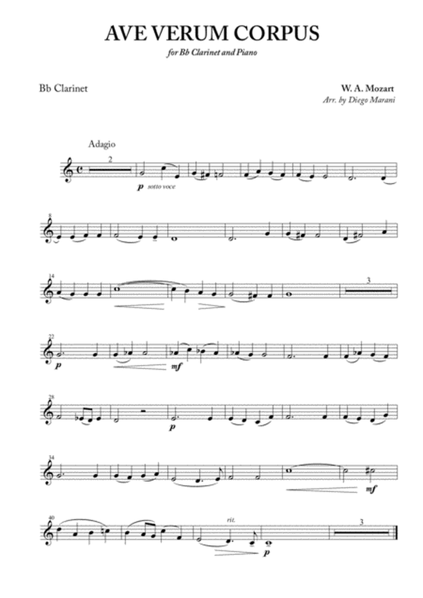 Ave Verum Corpus for Clarinet and Piano image number null