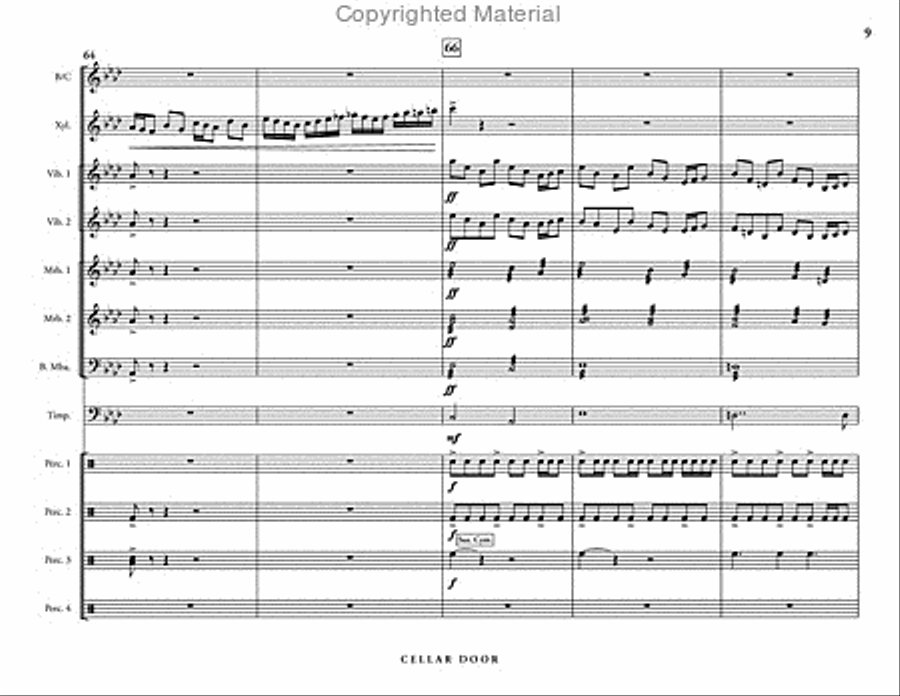 Cellar Door Cellar Door Percussion Ensemble scores gallery preview page 10