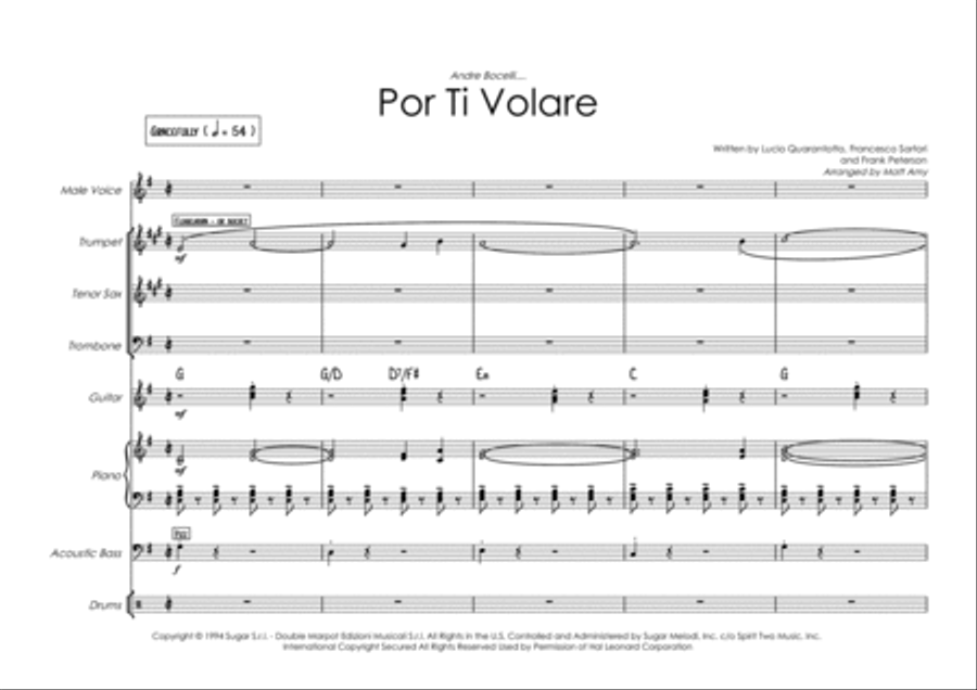 Time To Say Goodbye Time To Say Goodbye Jazz Ensemble scores gallery preview page 1