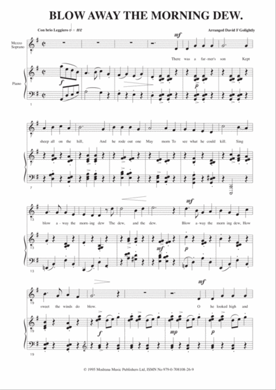 Three English Folk Songs for Mezzo Soprano and Piano Mezzo-Soprano Voice scores gallery preview page 6