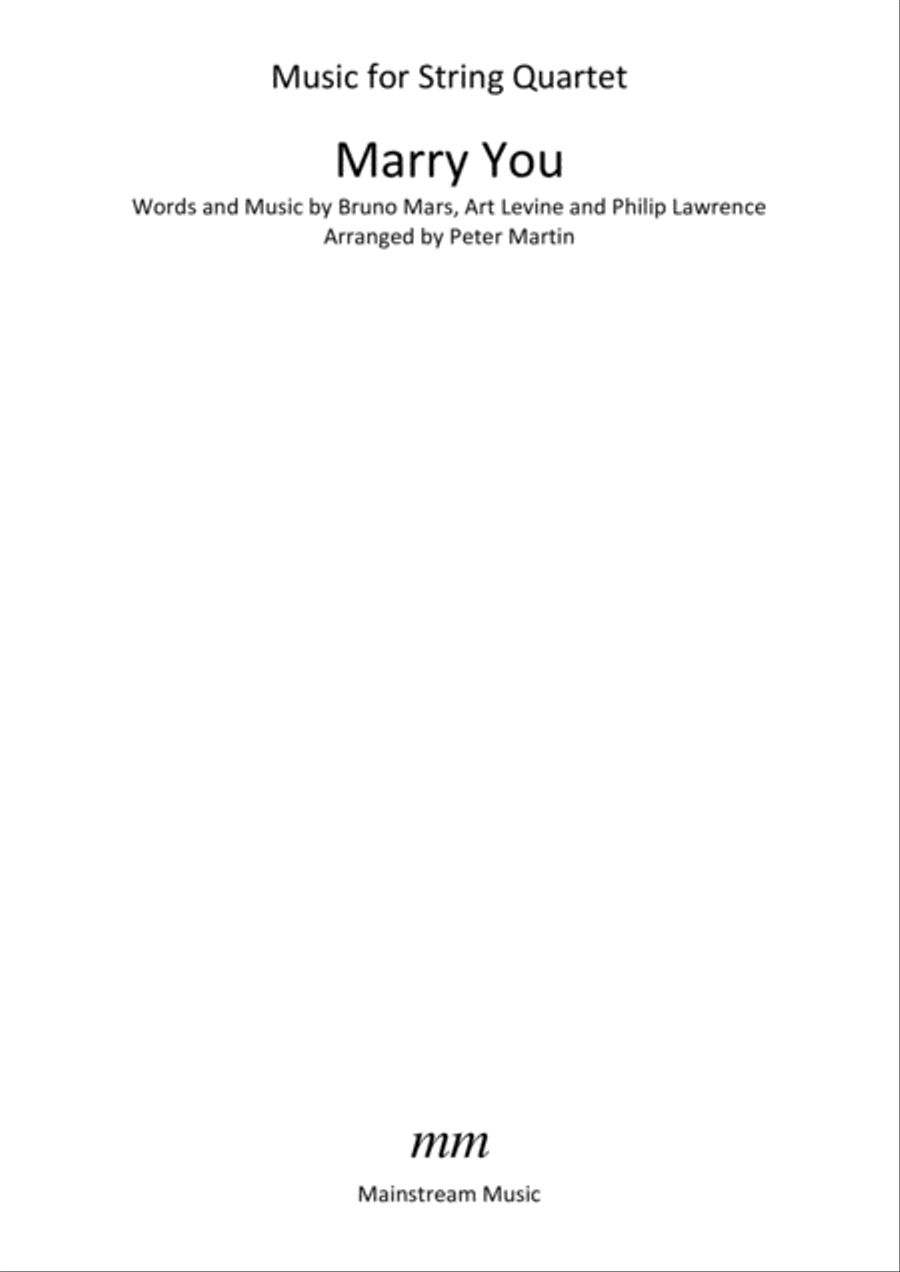 Marry You String Quartet scores gallery preview page 2