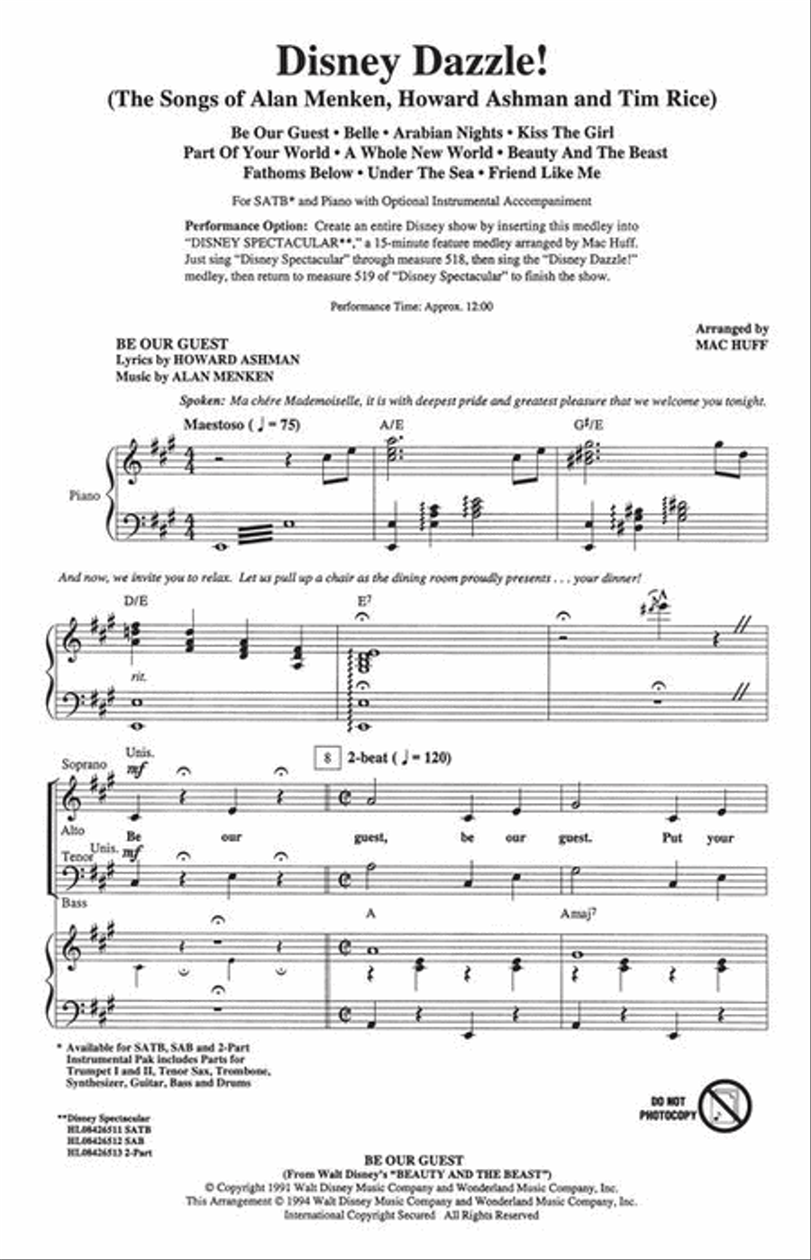 Disney Dazzle! (Medley) Disney Dazzle! (Medley) 4-Part scores gallery preview page 3