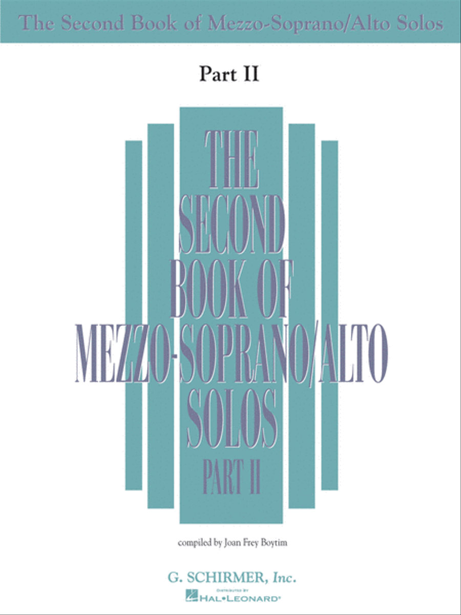 The Second Book of Mezzo-Soprano/Alto Solos - Part II (Book Only) Mezzo-Soprano Voice scores gallery preview page 1