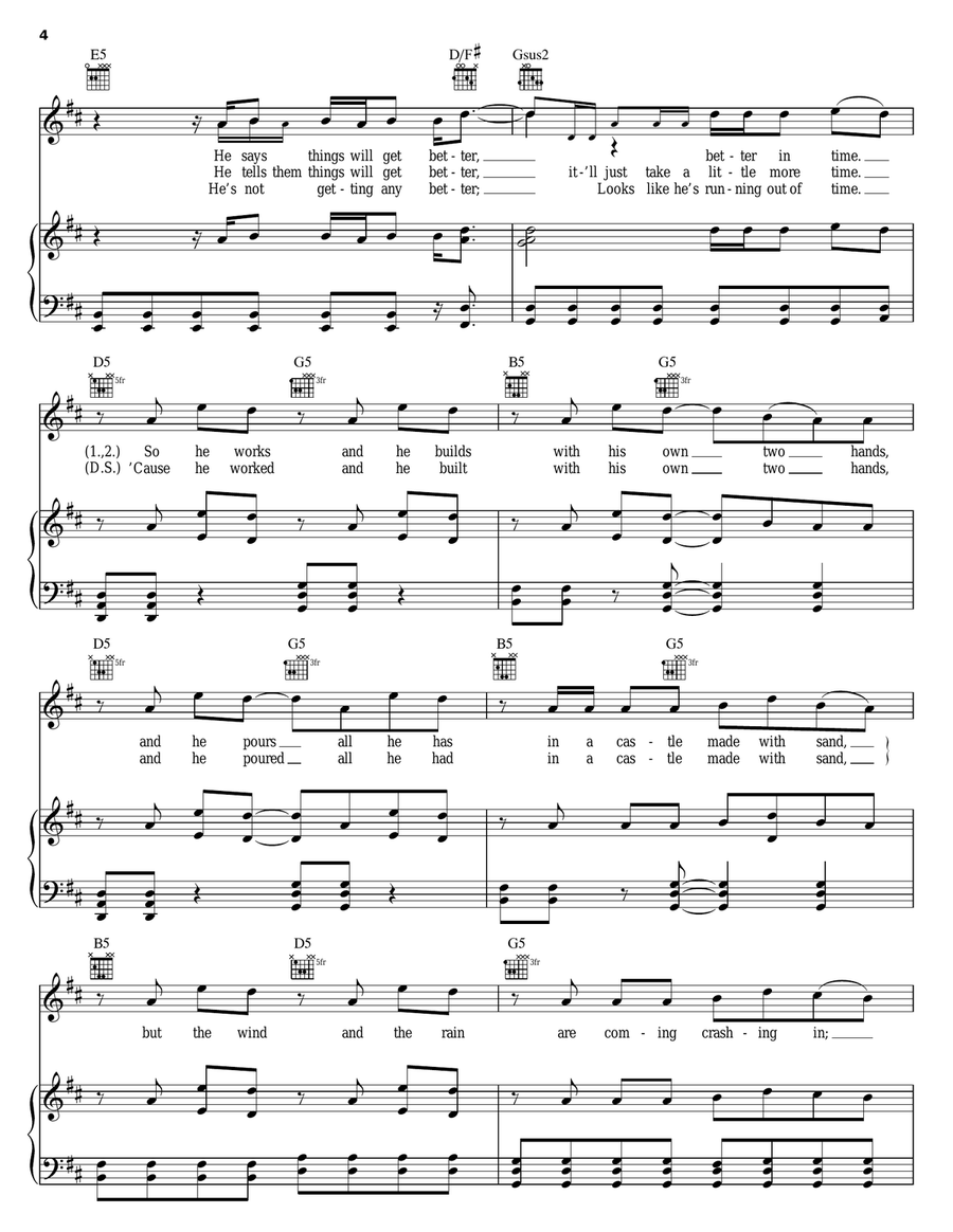 American Dream American Dream Piano, Vocal, Guitar scores gallery preview page 4