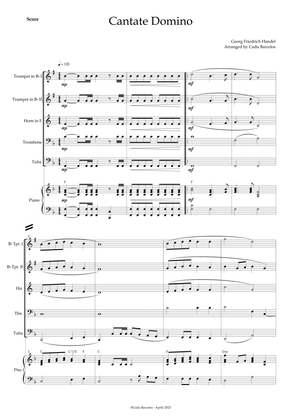 Cantate Domino - Handel (Brass Quintet) Piano and chords